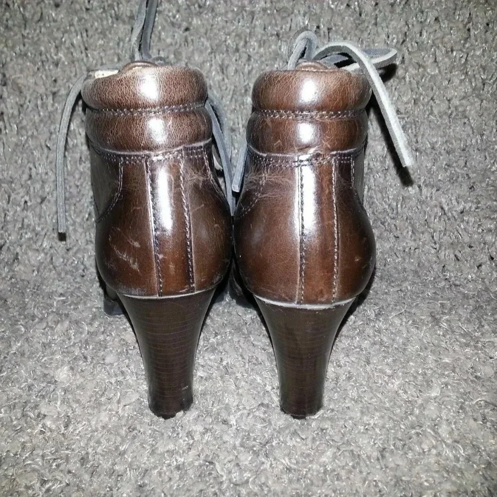 MICHAEL KORS-Winter War Lace Up Ankle Boots-Brown